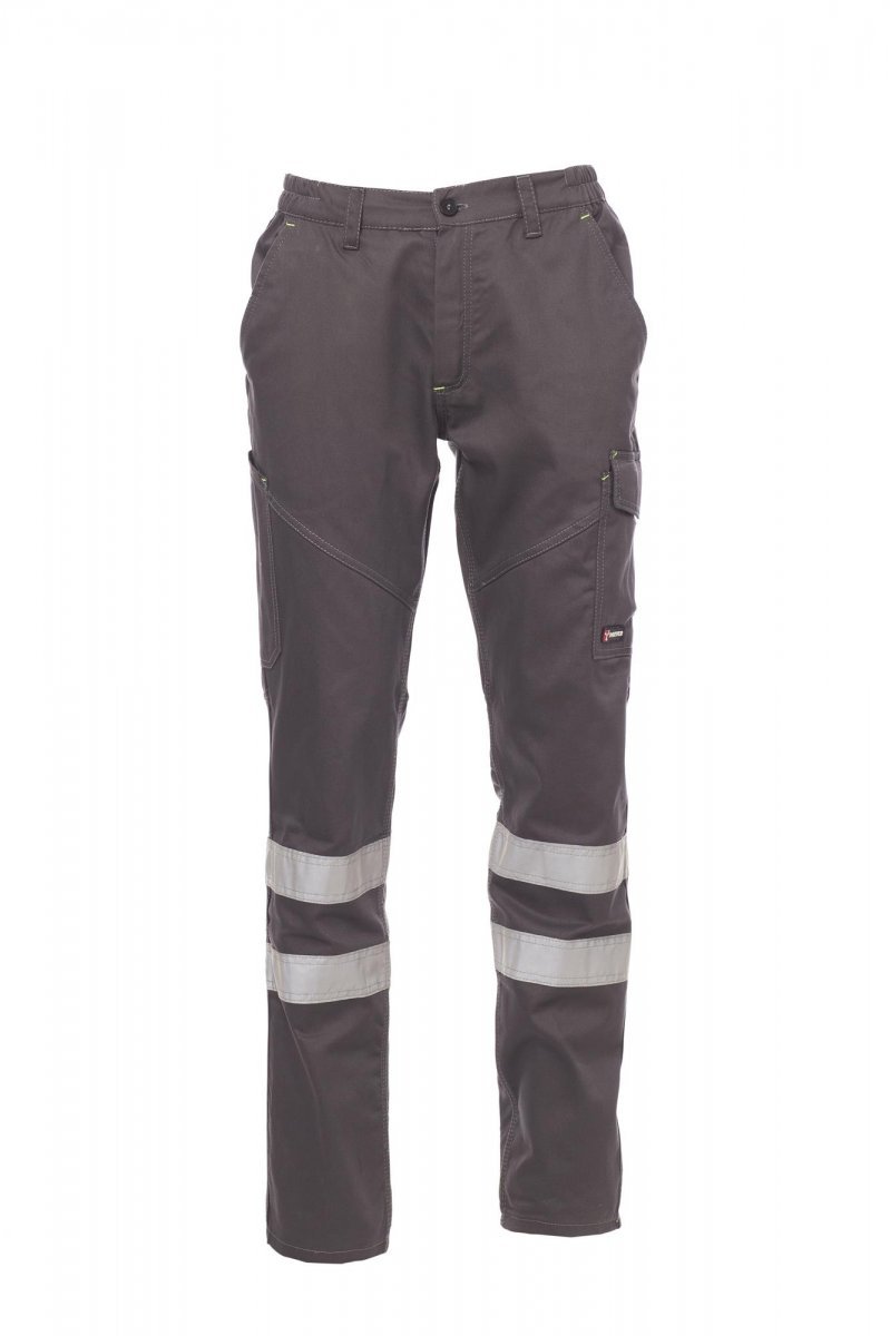 Delovne hlače z odsevnimi trakovi WORKER REFLEX – Dimno siva