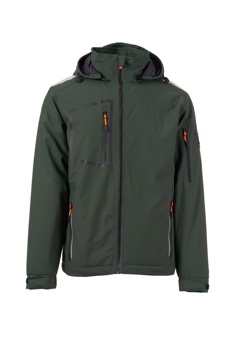Moška softshell jakna STREAM LITE PAD – Gozdno zelena / Črna