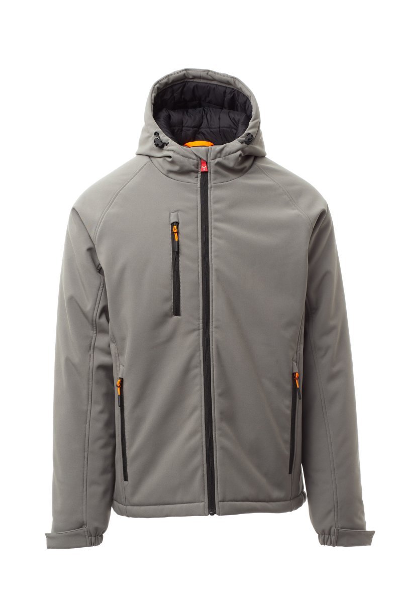 Moška softshell jakna GALE PAD – Dimno siva / Črna