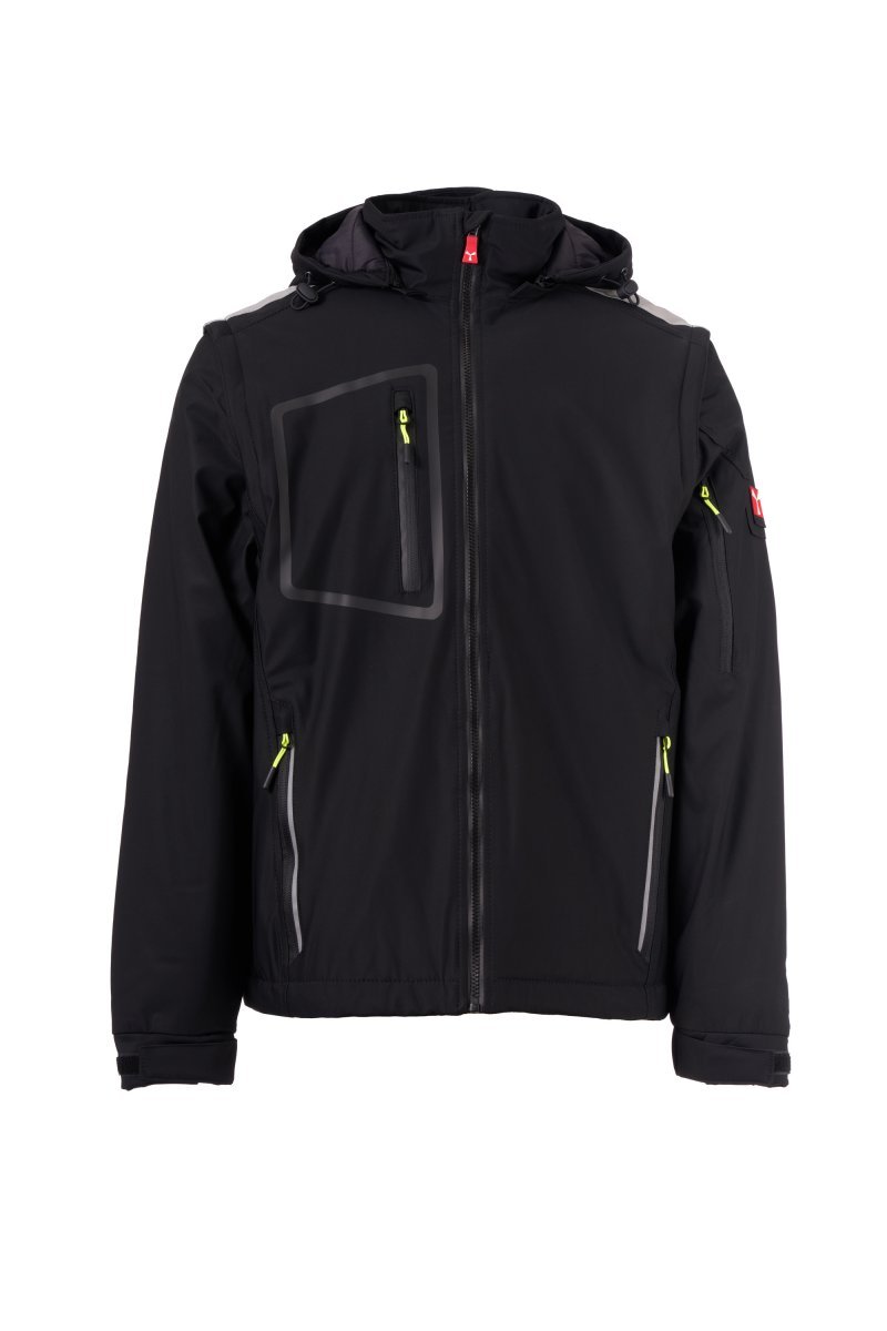 Moška softshell jakna STREAM 2IN1 LITE PAD – Črna / Črna